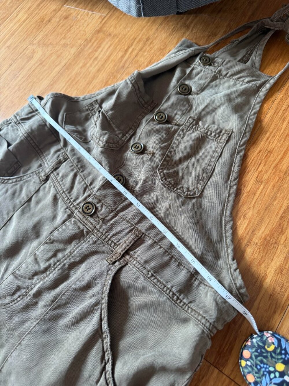 Anthropologie PIlcro Olive Green Painters Overalls Size 30 - Picture 13 of 15